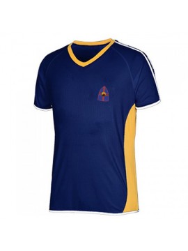 Royal blue football team uniform t-shirt